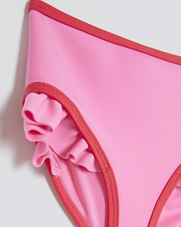 Mini Girls Pink 3D Bow Bikini Set