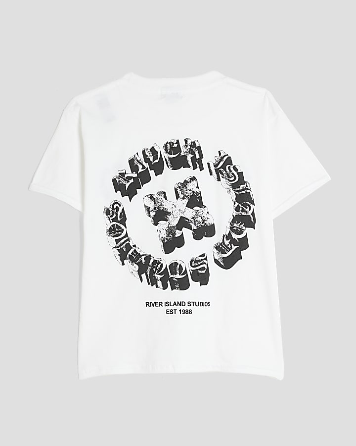 Boys White Gothic RI T-Shirt