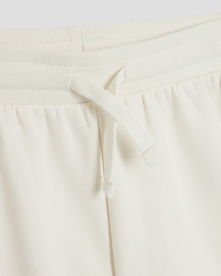 Boys Cream Baseball T-Shirt & Shorts Set