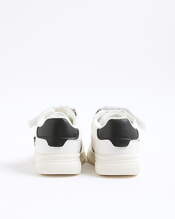 Mini Boys White Lion Head Trainers