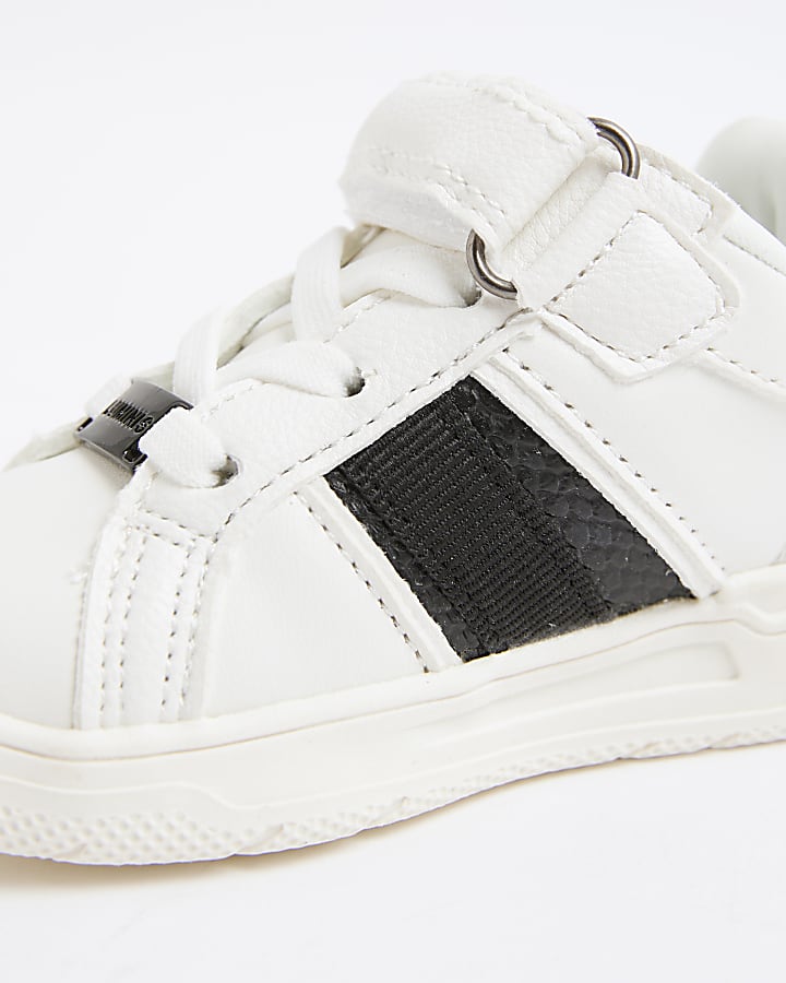 Mini Boys White Lion Head Trainers