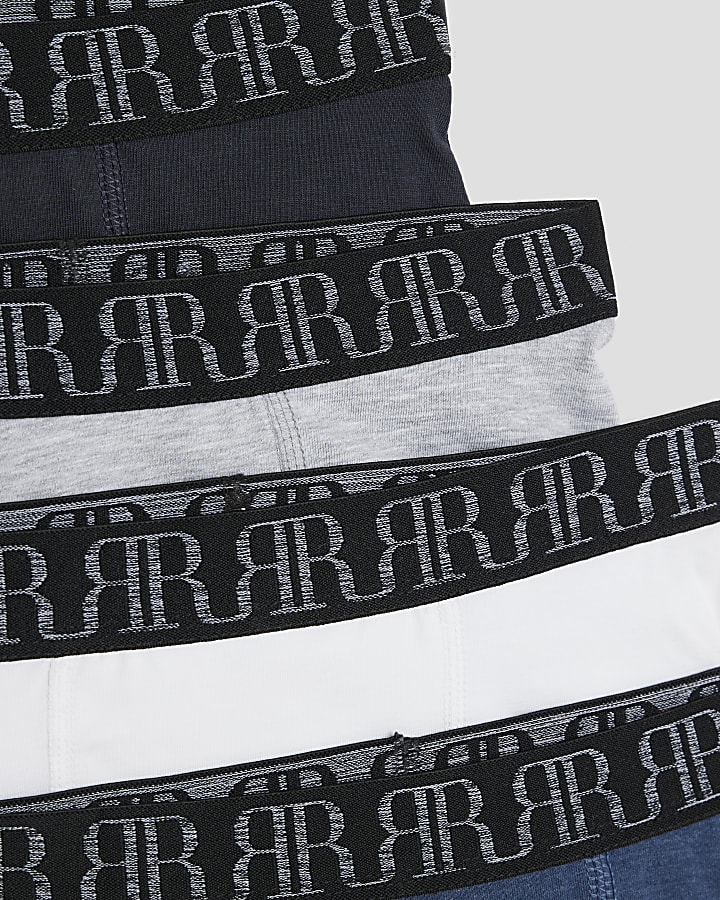 Boys Navy Pack Of 5 Boxers