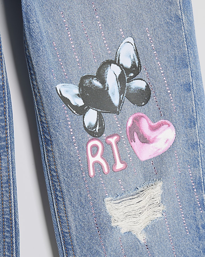 Girls Graffiti Straight Jeans