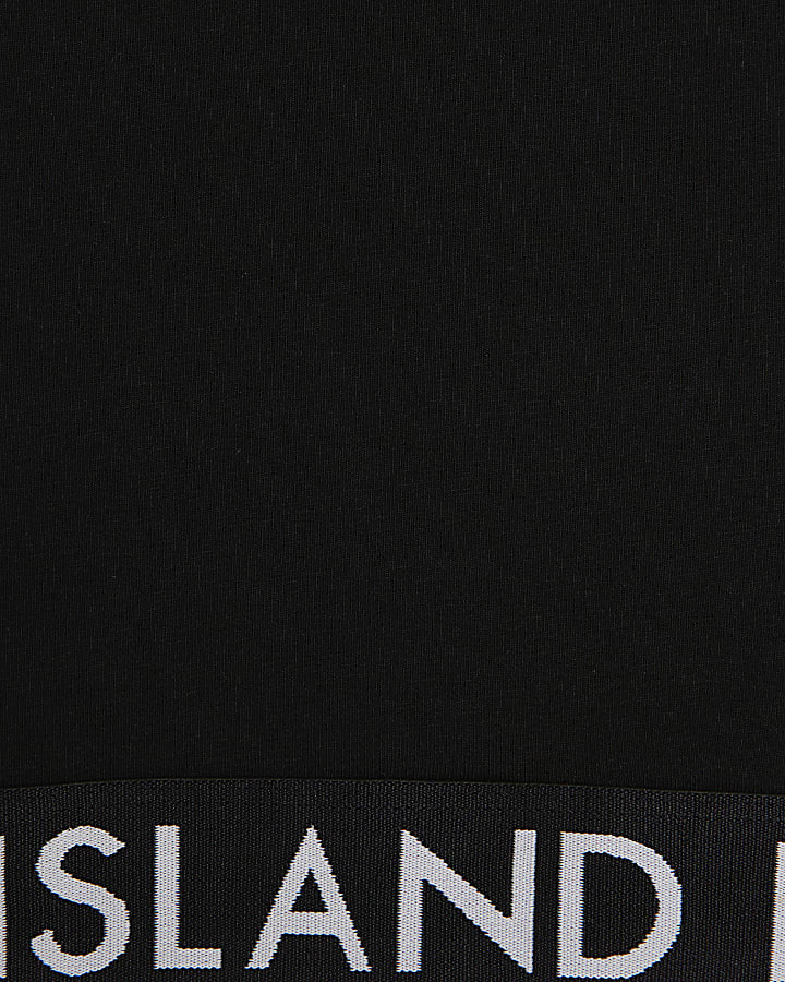 Girls Black Long Sleeve RI Crop Top Set