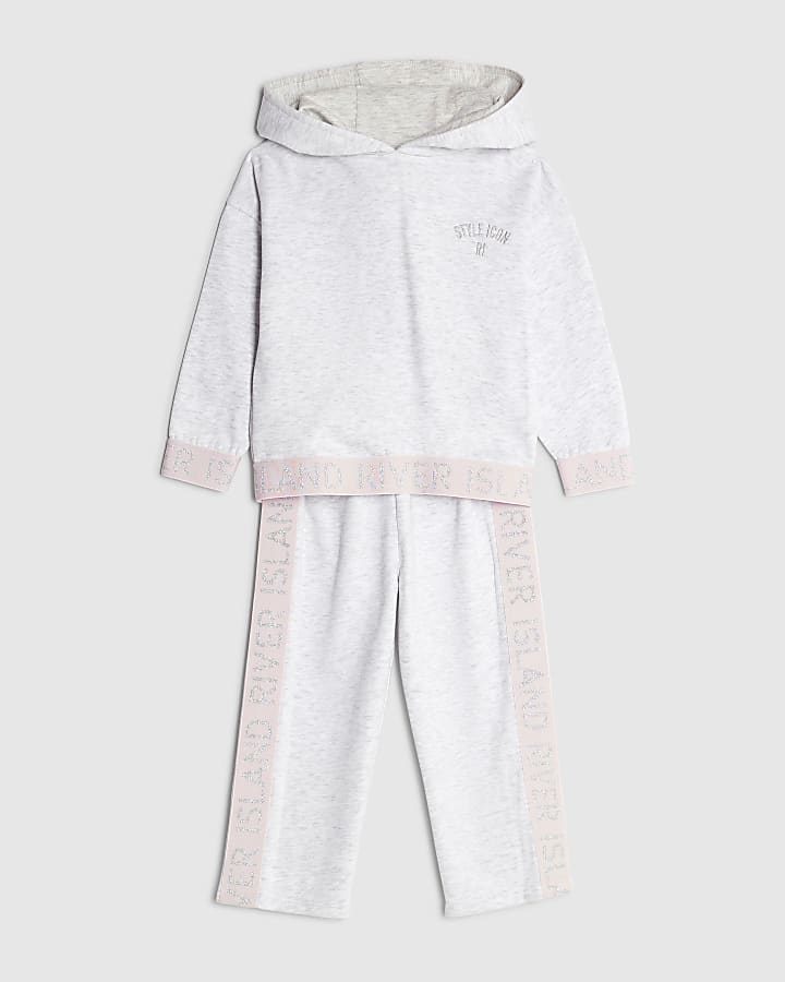 Mini Girls Grey RI Hoodie Set