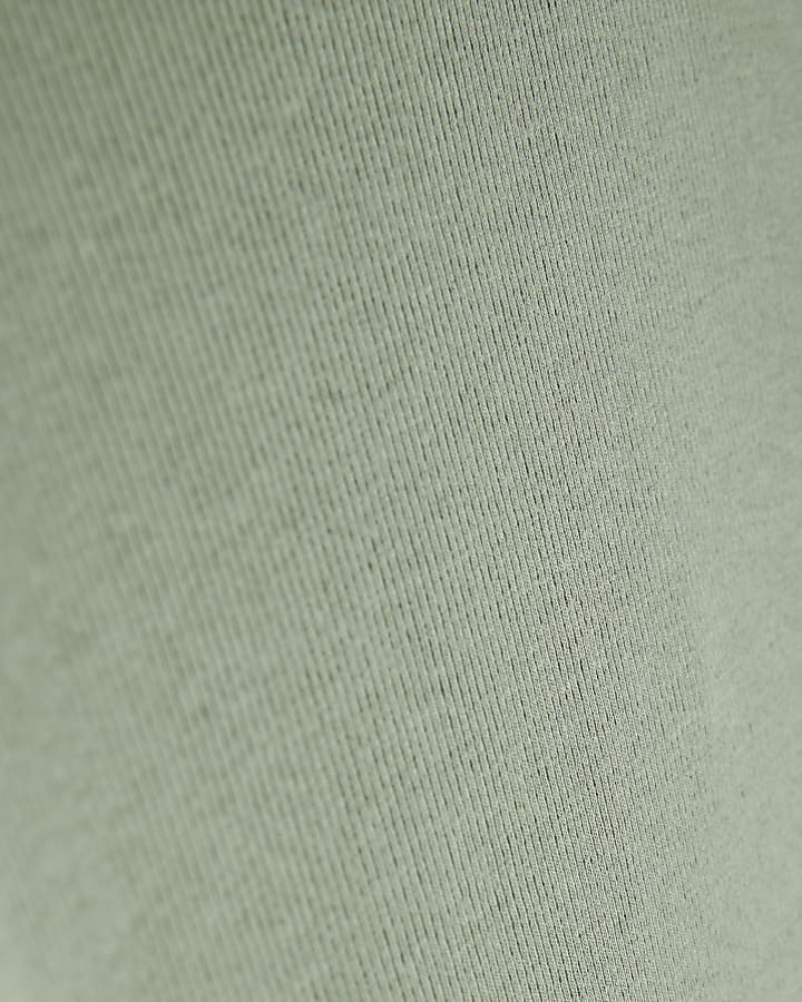 Girls Khaki Ribbed RI Long Sleeve Top