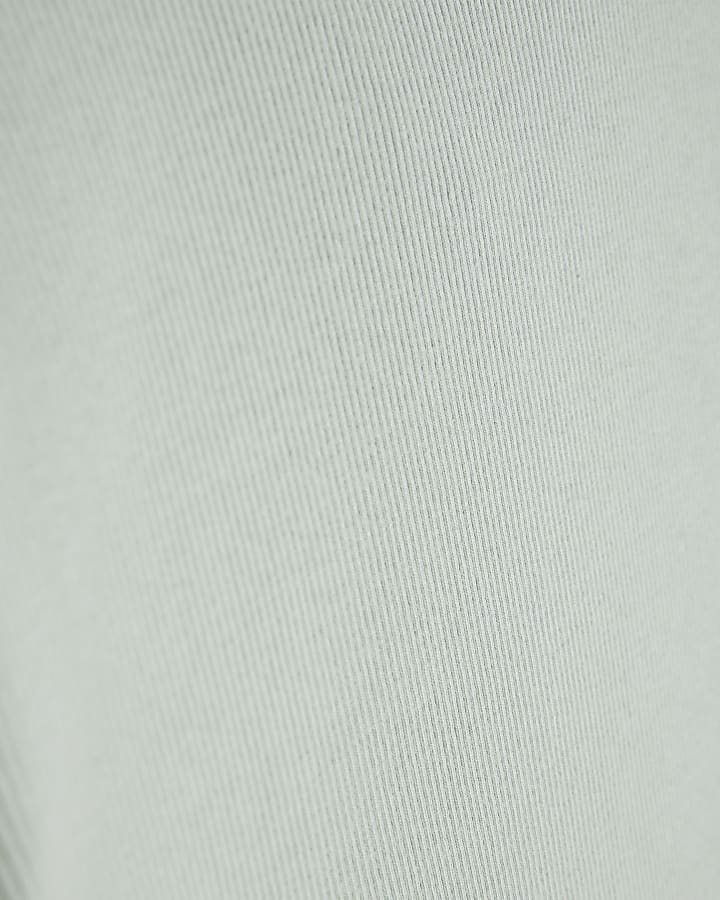 Girls Green Ribbed RI Long Sleeve Top