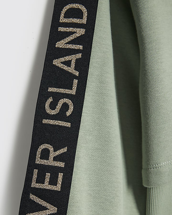 Girls Khaki Hooded RI Sweatshirt Set