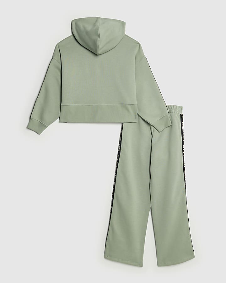 Girls Khaki Hooded RI Sweatshirt Set