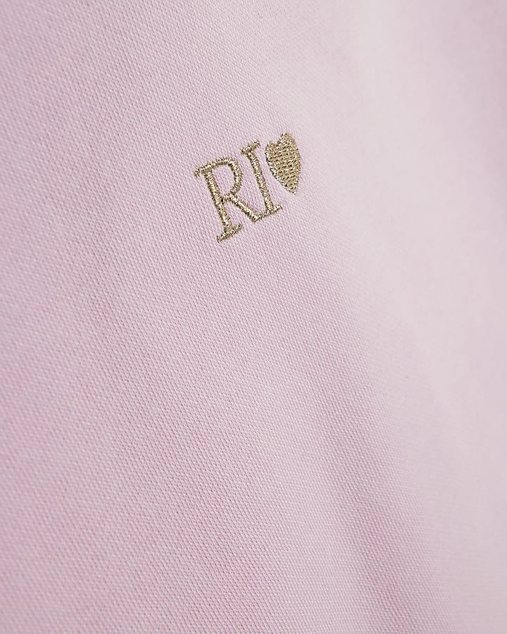 Girls Pink RI Hoodie And Trousers Set