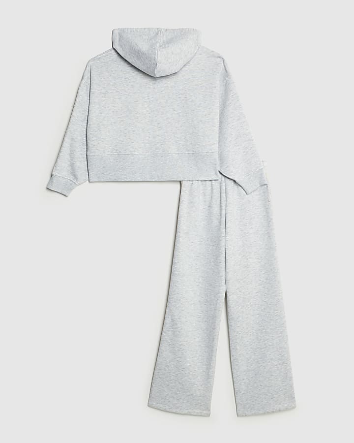 Girls Grey Hooded RI Sweatshirt Set