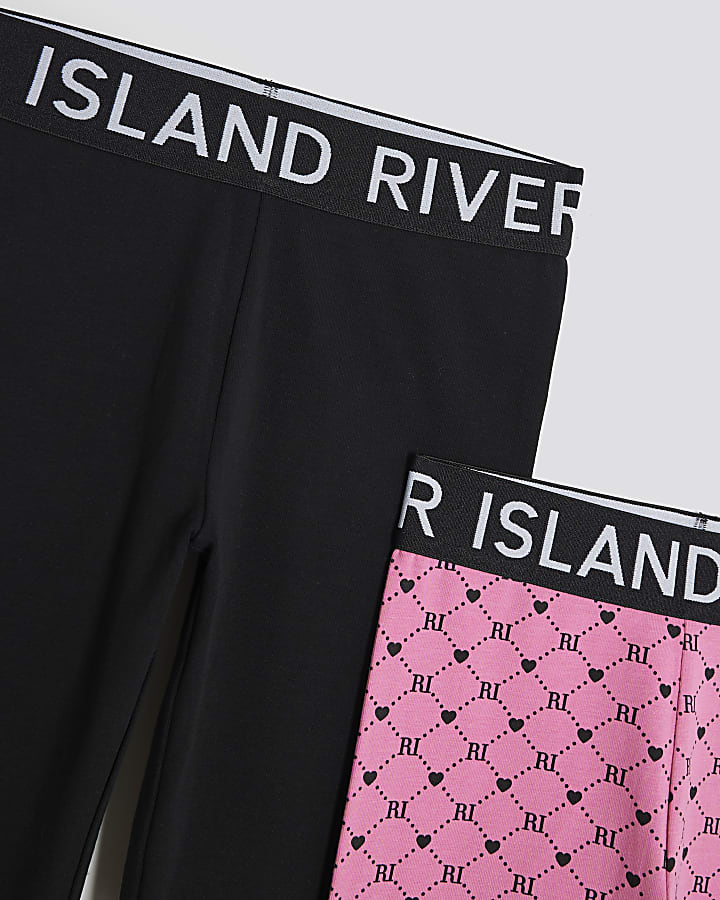 Girls Pink 2 pack2 RI Leggings