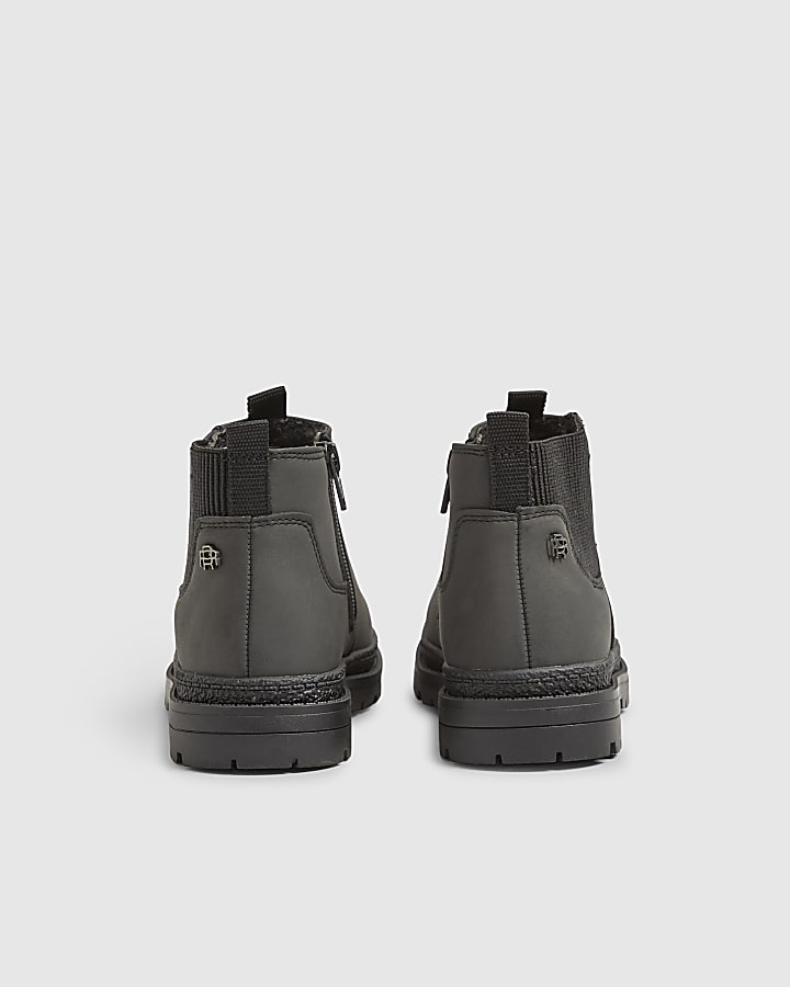 Mini Boys Black Borg Lined Chelsea Boots
