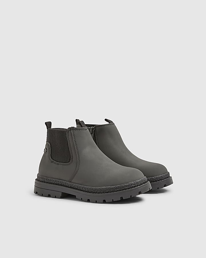 Mini Boys Black Borg Lined Chelsea Boots