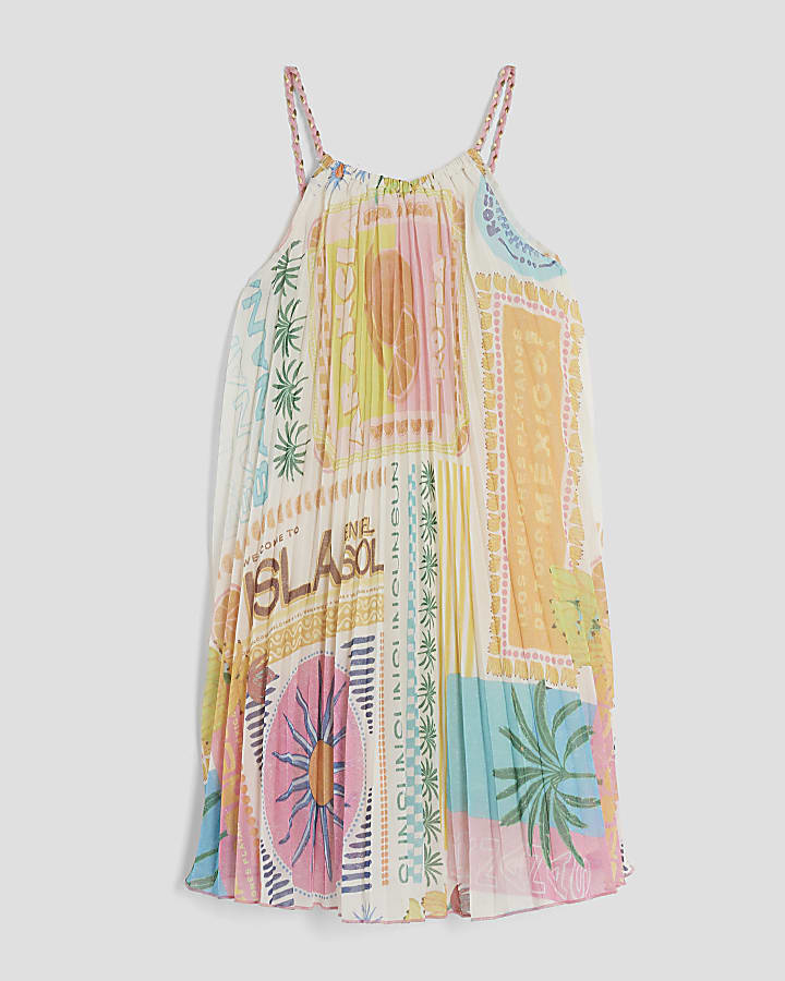Girls Multi Colour Atlas Plisse Dress