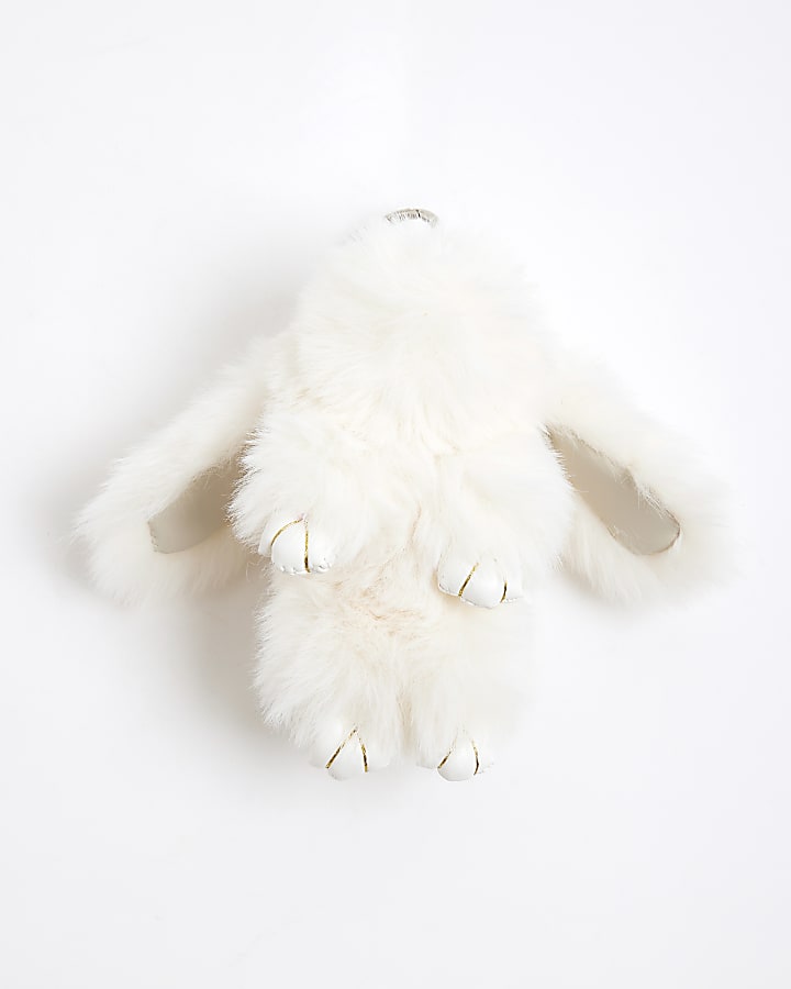 White Bunny Bag Charm