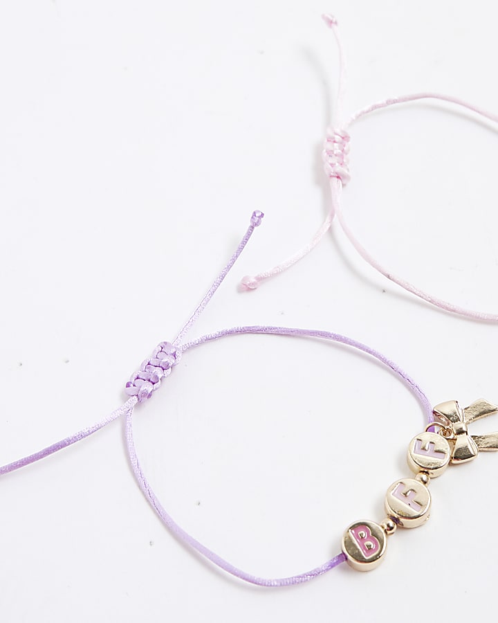 Girls Purple BFF Friendship Bracelets