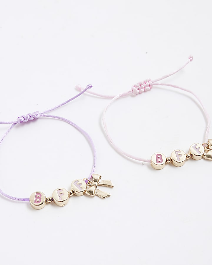 Girls Purple BFF Friendship Bracelets