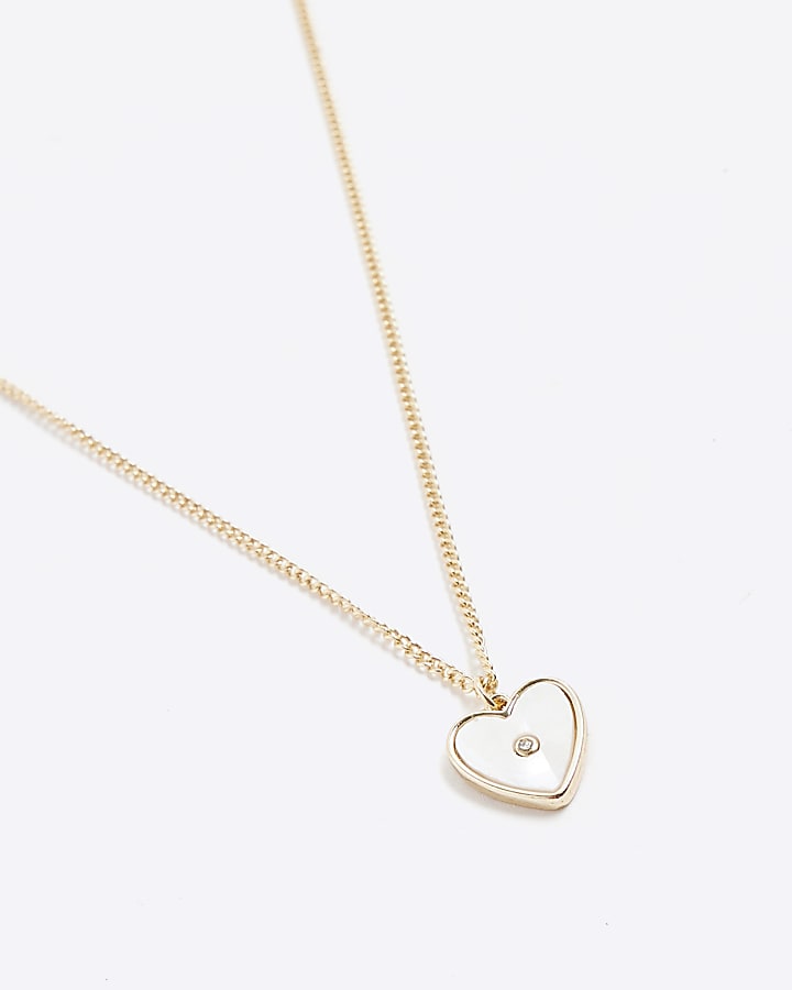 Girls Gold Heart Necklace