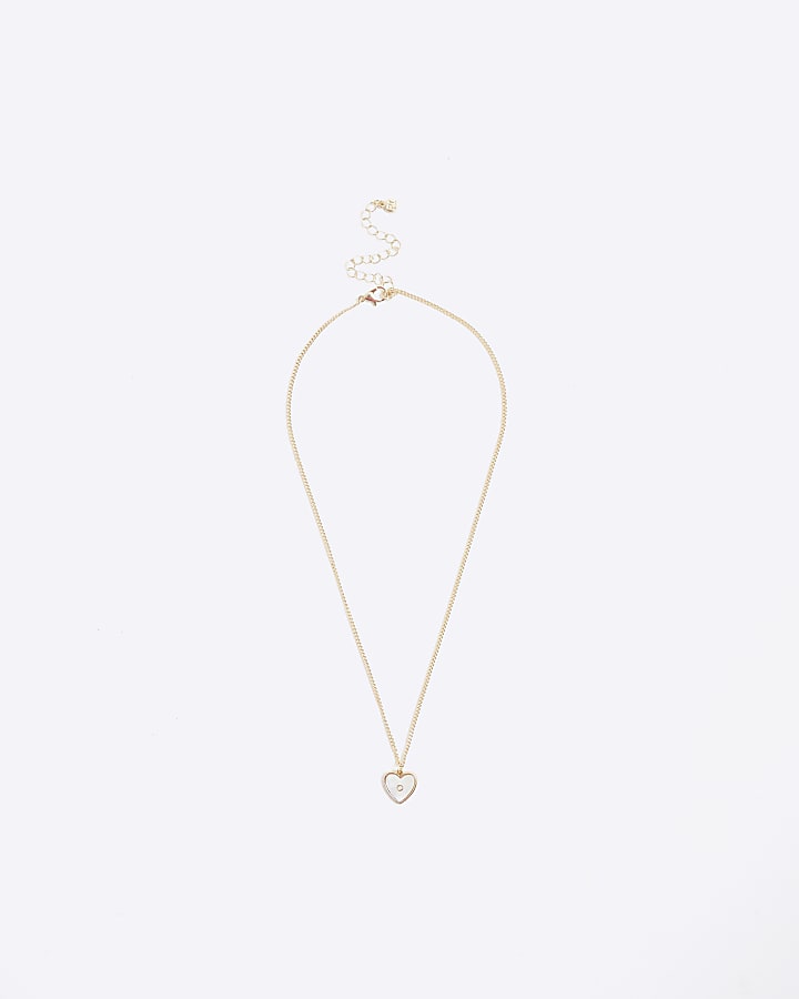Girls Gold Heart Necklace