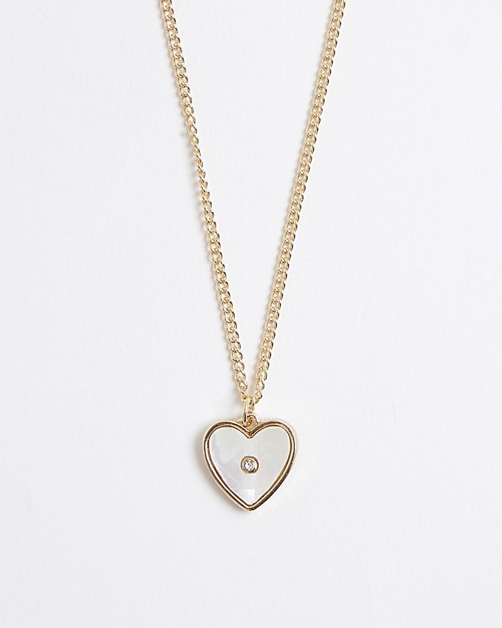 Girls Gold Heart Necklace