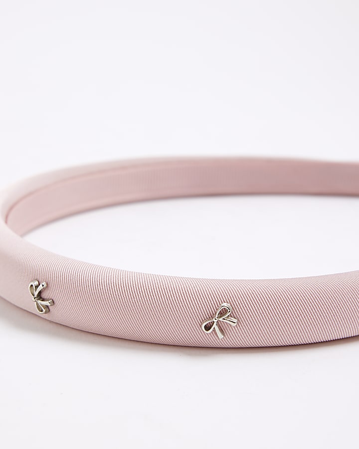 Girls Pink Bows Hair Band