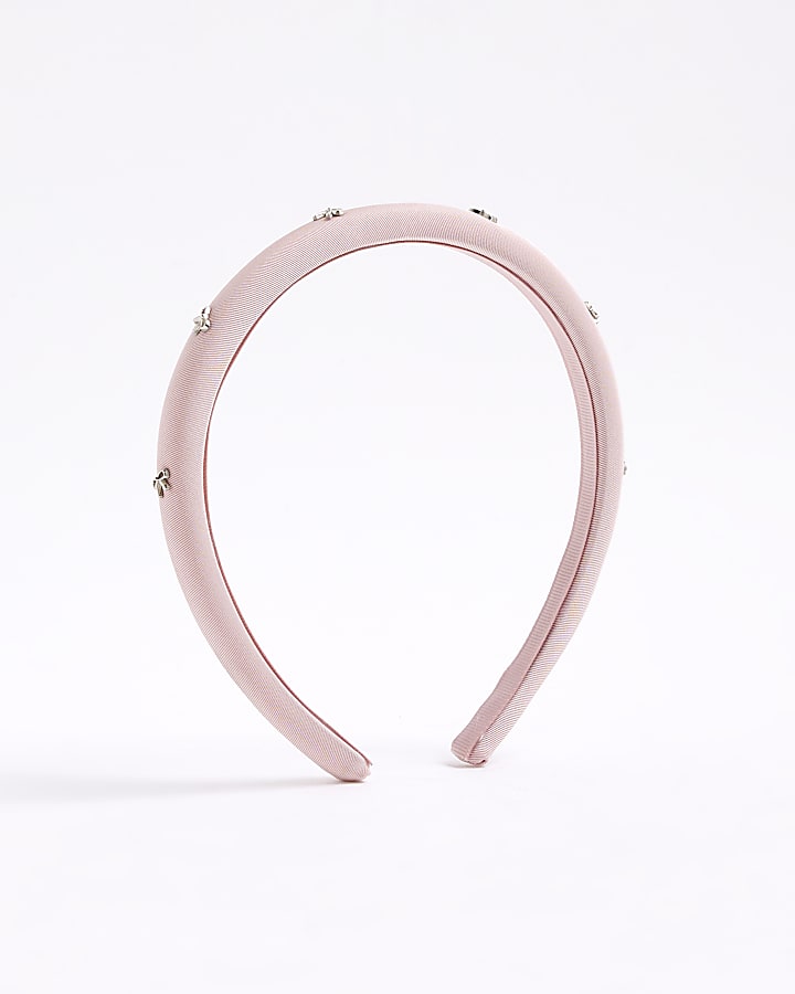 Girls Pink Bows Hair Band
