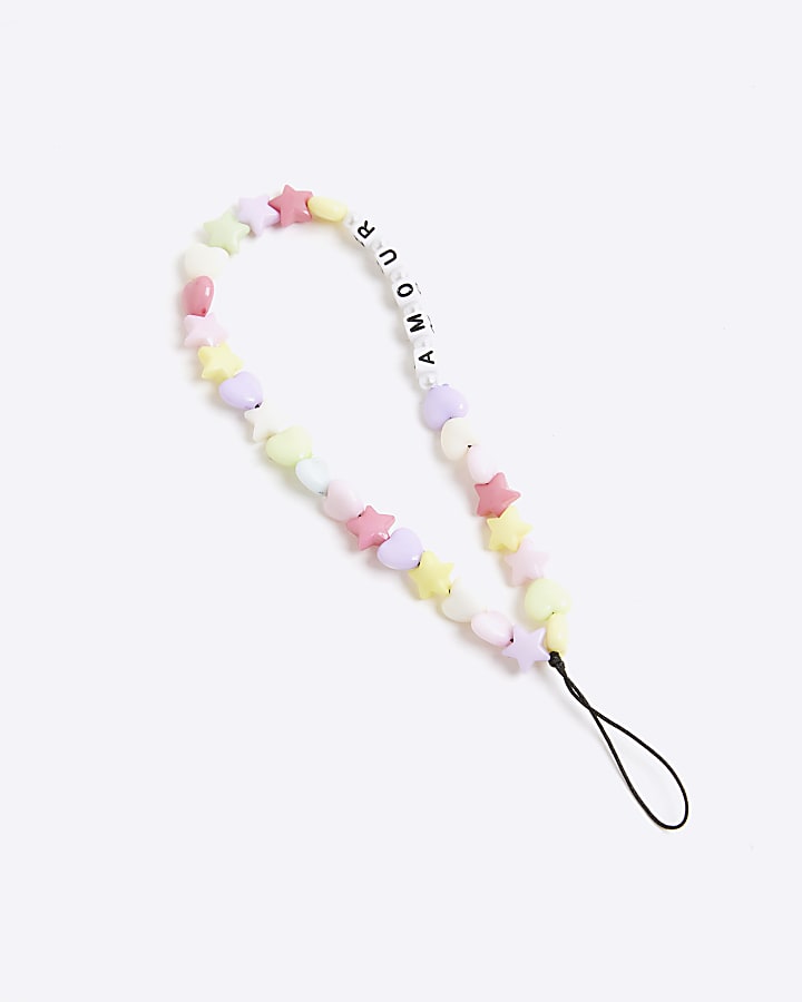 Girls Multi Colour Hearts And Stars Bag Charm