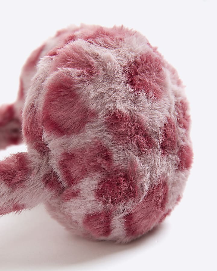 Pink Leopard Print Earmuffs