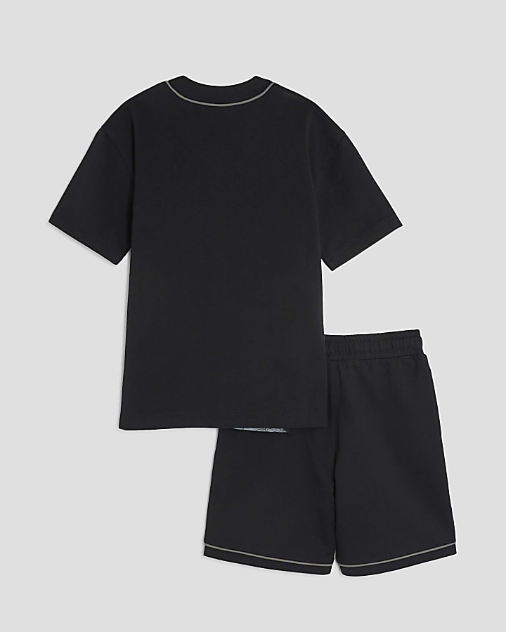 Boys Black Dragon Baseball T-Shirt Set