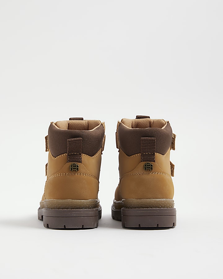 Mini Boys Beige Worker Boots