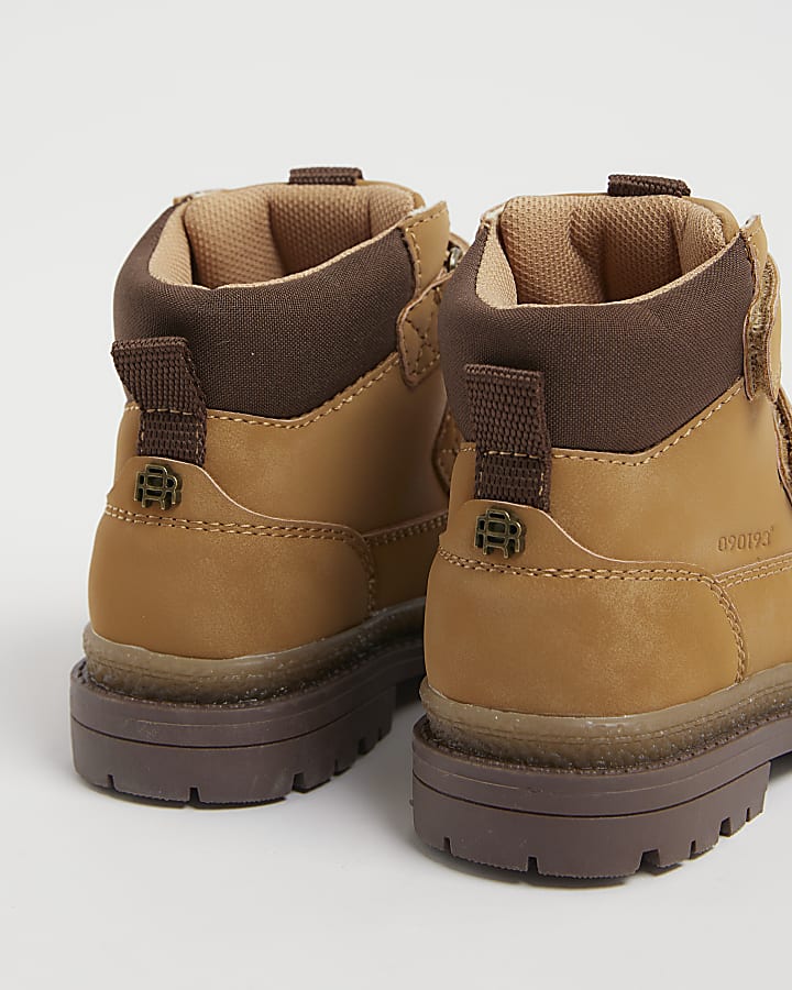 Mini Boys Beige Worker Boots