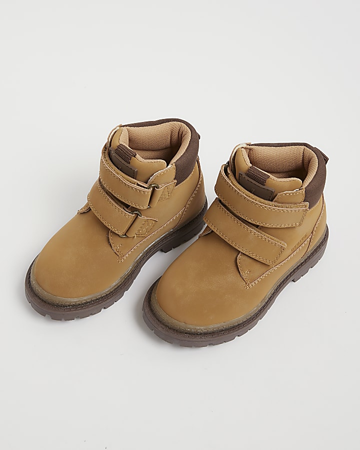 Mini Boys Beige Worker Boots