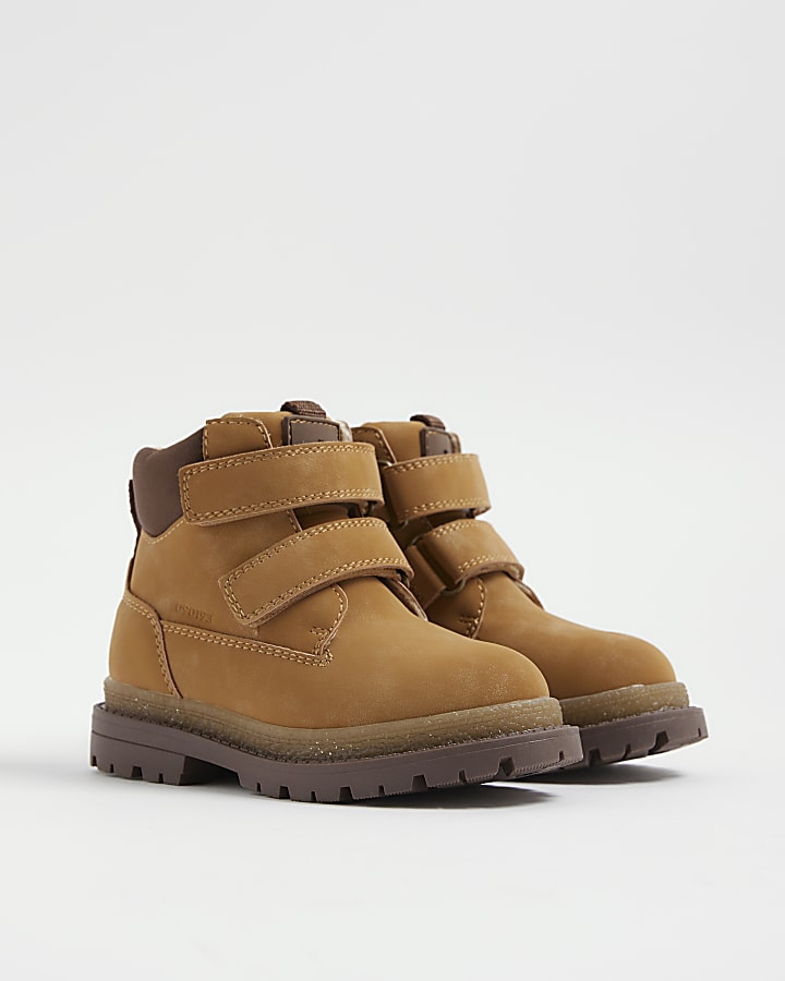 Mini Boys Beige Worker Boots