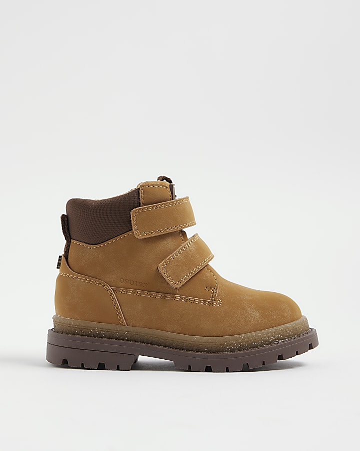 Mini Boys Beige Worker Boots