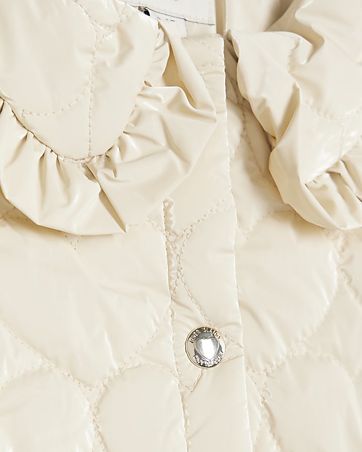 Baby Girls Cream Padded Quilt Jacket