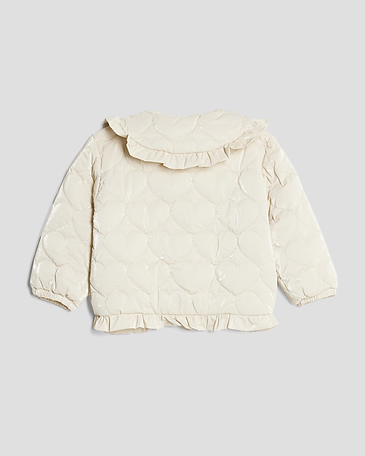 Baby Girls Cream Padded Quilt Jacket