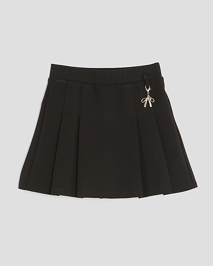 Girls Black Pleated Skirt
