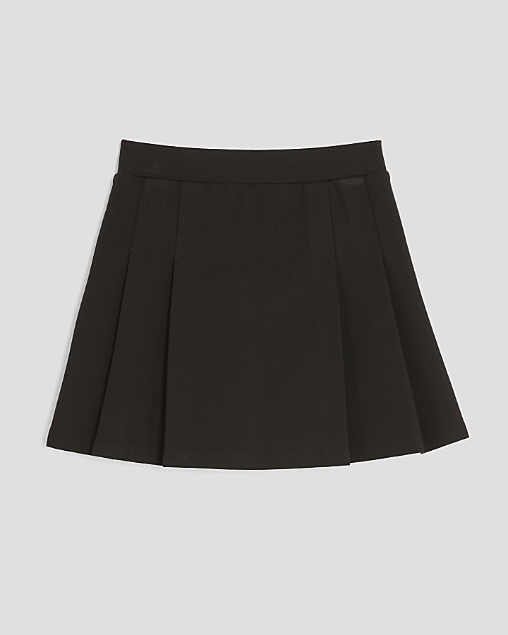 Girls Black Pleated Skirt