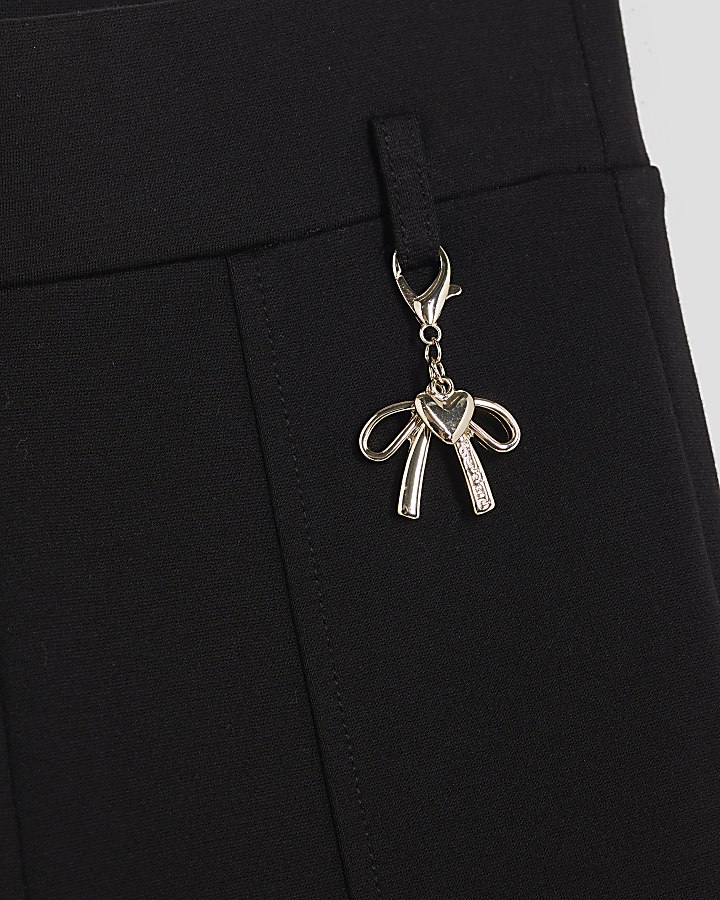 Girls Black Flared Trousers