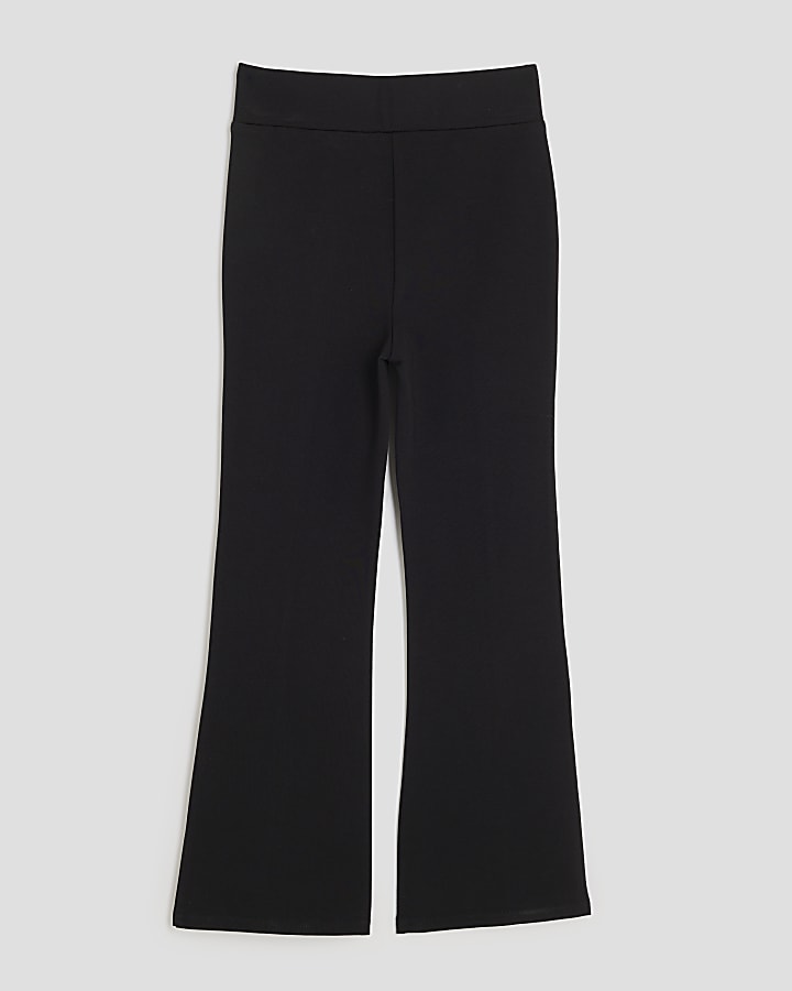 Girls Black Flared Trousers