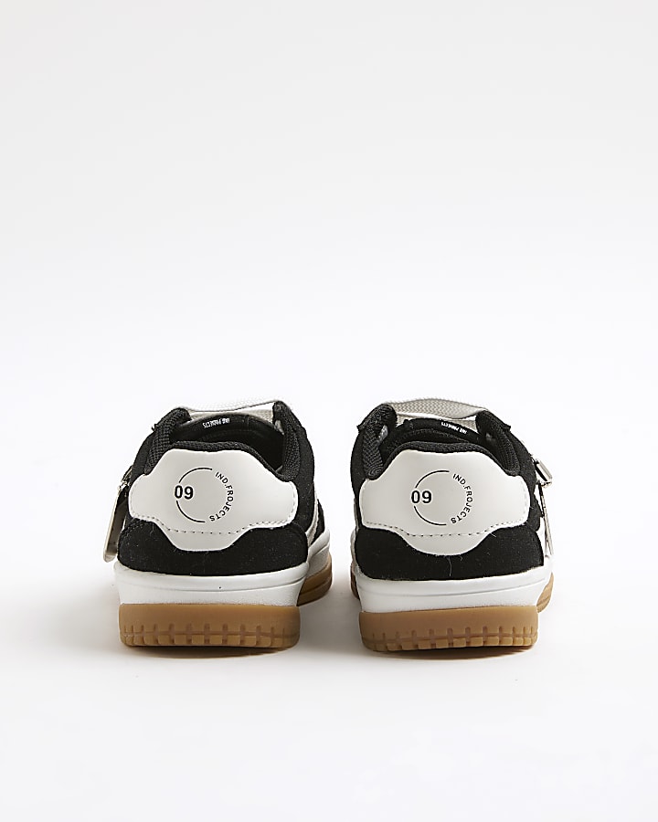 Mini Boys Black Lace Up Trainers