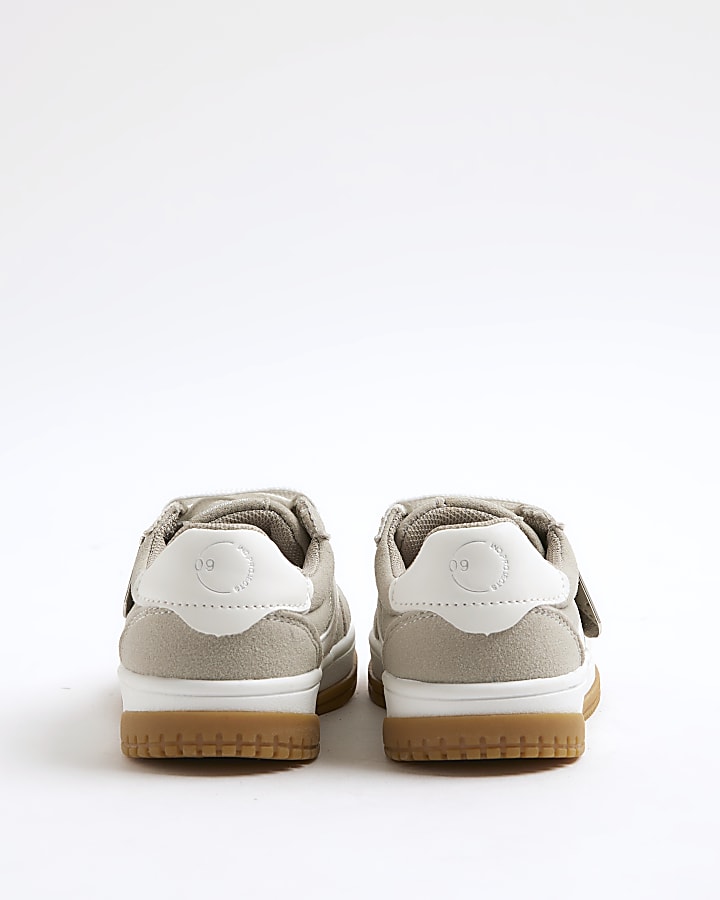 Mini Boys Grey Nubuck Lace Up Trainers