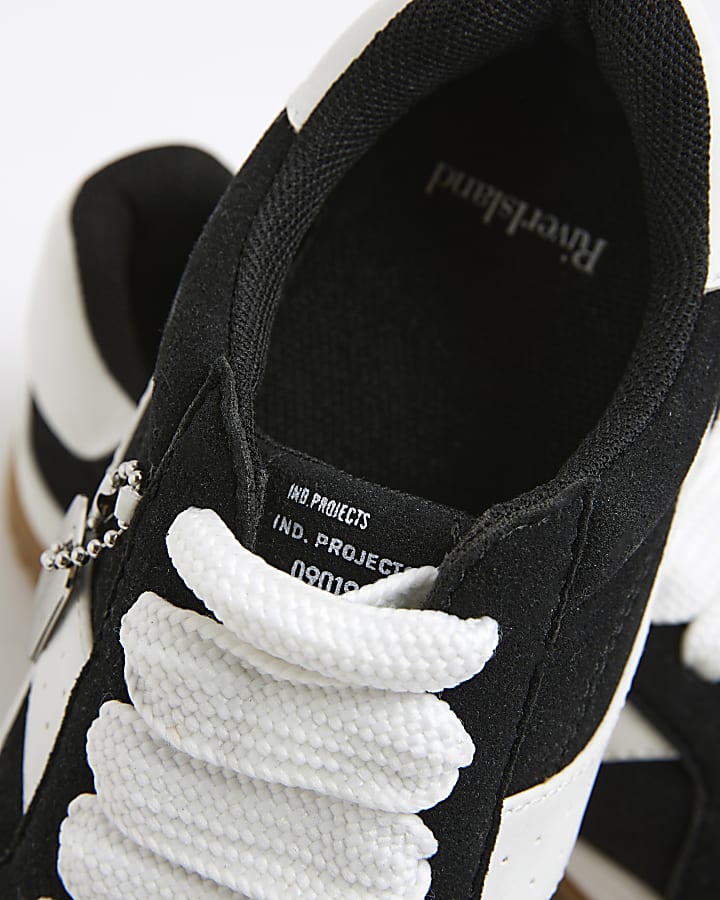 Boys Black Lace Up Trainers