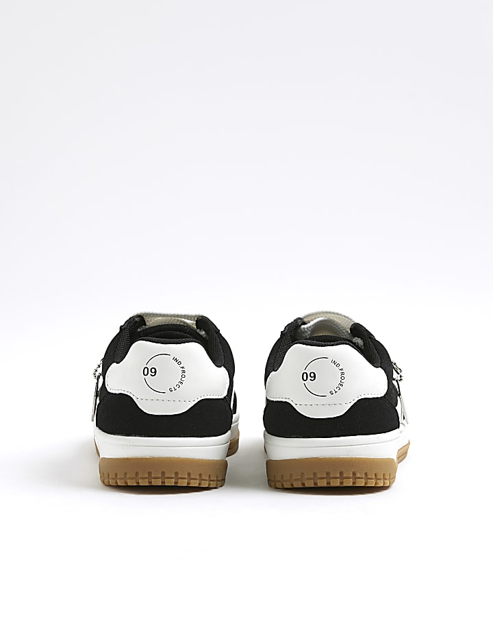 Boys Black Lace Up Trainers