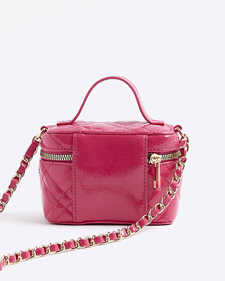 Girls Pink Quilted Vanity Cross body bag