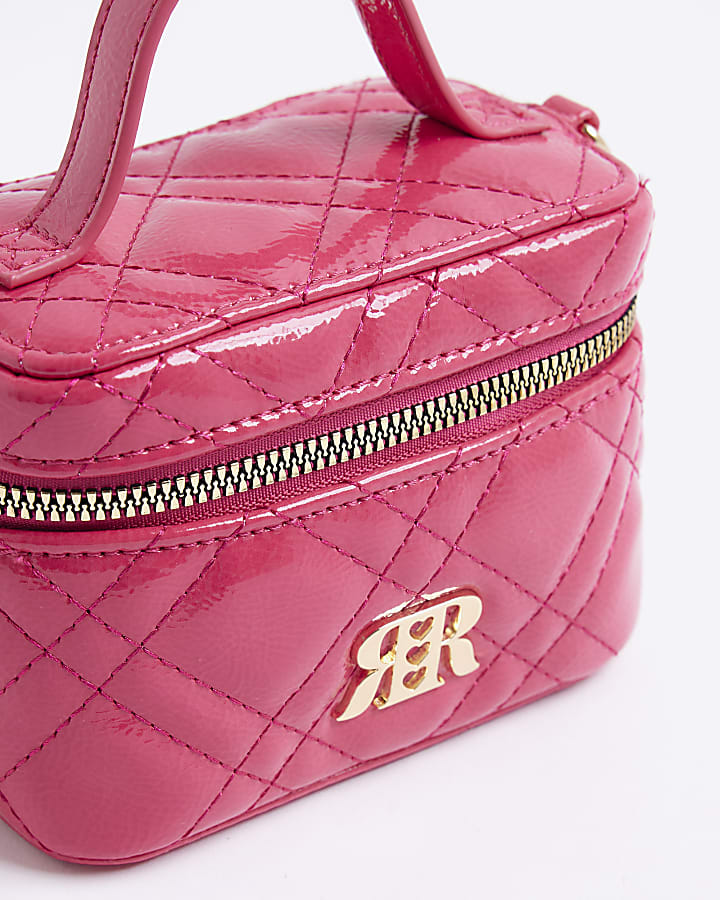 Girls Pink Quilted Vanity Cross body bag