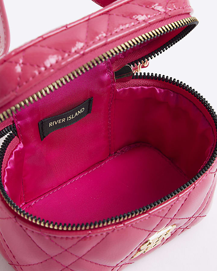 Girls Pink Quilted Vanity Cross body bag