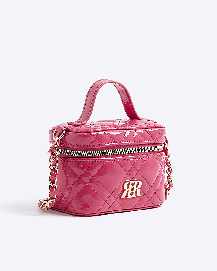Girls Pink Quilted Vanity Cross body bag