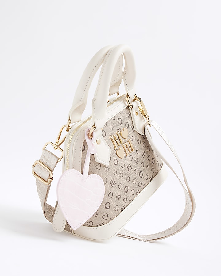 Girls Brown Monogram Tote Bag